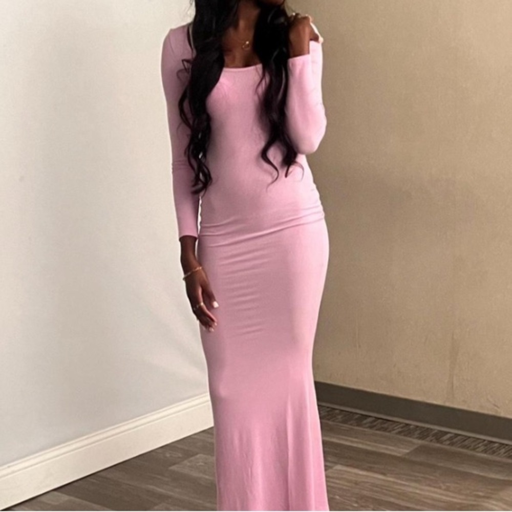 SKIMS Petite Soft Lounge Long Sleeve Maxi Dress